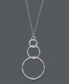 Light and airy, this subtle style perfects any look. Studio Silver's pretty pendant features three graduated, interlocking rings in sterling silver. Approximate length: 16 inches. Approximate drop: 1-3/4 inches.