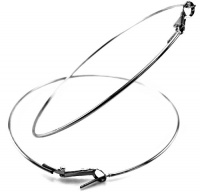 3 Inch Dangle Hoop Pipe Earrings, Hypoallergenic Silver Tone Polished Finish, Omega Leverback Closures 3 Inch Dangle Hoop Pipe Earrings, Hypoallergenic Silver Tone Polished Finish, Omega Leverback Closures