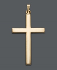 Sometimes, simple design is the best way to express your faith. Traditional cross pendant crafted in 14k gold. Approximate drop width: 1 inch. Approximate drop length: 1-3/4 inches. Sometimes, simple design is the best way to express your faith. Traditional cross pendant crafted in 14k gold. Approximate drop width: 1 inch. Approximate drop length: 1-3/4 inches.