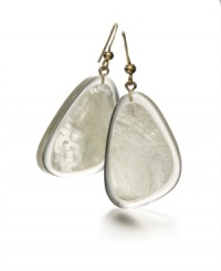 Like polished stones, Style&co.'s smooth drop earrings look like they washed up on the shore. Crafted in gold-plated mixed metal with white resin stones on fishhooks. Approximate drop: 1-5/8 inches. Like polished stones, Style&co.'s smooth drop earrings look like they washed up on the shore. Crafted in gold-plated mixed metal with white resin stones on fishhooks. Approximate drop: 1-5/8 inches.
