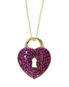 Effy Jewlery 14K Yellow Gold Ruby Heart Pendant, 2.61 TCW