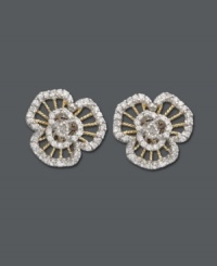 Floral etiquette. These stunning studs by B. Brilliant feature an intricate filigree flower design decorated with round-cut cubic zirconias (1-1/10 ct. t.w.). Crafted in 18k gold over sterling silver and sterling silver. Approximate diameter: 16 mm. Floral etiquette. These stunning studs by B. Brilliant feature an intricate filigree flower design decorated with round-cut cubic zirconias (1-1/10 ct. t.w.). Crafted in 18k gold over sterling silver and sterling silver. Approximate diameter: 16 mm.