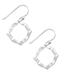 Decorative style. Studio Silver's unique cut-out earrings feature a chic shape and textured surface in sterling silver. Approximate drop: 1-1/4 inches. Decorative style. Studio Silver's unique cut-out earrings feature a chic shape and textured surface in sterling silver. Approximate drop: 1-1/4 inches.