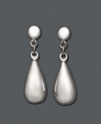 For work or for play, these teardrop earrings are an extremely practical purchase. Crafted in 14k white gold. Approximate drop: 1 inch.