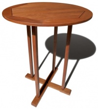 Strathwood Bradford All-Weather Hardwood Round Bar Table Strathwood Bradford All-Weather Hardwood Round Bar Table