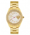 Betsey Johnson Gold Bling Time Heart Boyfriend Watch