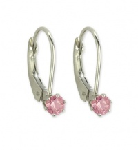 Disney Princess Sterling Silver Pink Lever Back Earrings