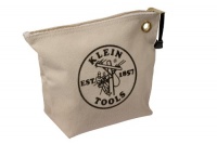 Klein Tools 5539NAT Canvas Zipper Bag for Consumables, Natural Klein Tools 5539NAT Canvas Zipper Bag for Consumables, Natural