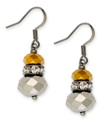 Frosty never looked so good. These snowman drop earrings from c.A.K.e. by Ali Khan layers faceted glass beads on a pair crafted from silver tone mixed metal. Approximate drop: 1-1/2 inches. Frosty never looked so good. These snowman drop earrings from c.A.K.e. by Ali Khan layers faceted glass beads on a pair crafted from silver tone mixed metal. Approximate drop: 1-1/2 inches.