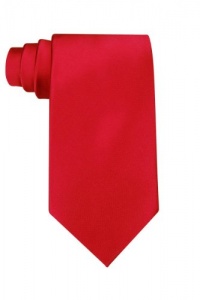 Solid red polyester tie Solid red polyester tie