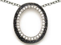 Original Star K(tm) Oval Shape Cubic Zirconia Black Star Pendant in 925 Sterling Silver Original Star K(tm) Oval Shape Cubic Zirconia Black Star Pendant in 925 Sterling Silver
