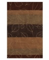 A richly-hued striped pattern melds with a stylized leaf motif, infusing your home with natural splendor. Rife with lush texture and detail, this luxurious area rug from Dalyn is beautifully hand tufted in polyester and acrylic, ensuring superior color retention and long-lasting wear.