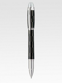 Highly polished, lacquer Fineliner style with laser-engraved detail, and embossed logo emblem.FinelinerPlatinum-plated clipEmbossed logo emblemAbout 5¼ longMade in Germany