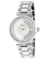 Timeless style that's clear as day: this sleek Kenneth Cole New York watch features a transparent dial and stunning silver tones. Timeless style that's clear as day: this sleek Kenneth Cole New York watch features a transparent dial and stunning silver tones.