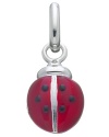 Considered a sign of good luck and something to keep your heart light, this sterling silver Ladybird charm with red and black enamel accents makes a colorful addition to your collection.