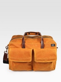 A versatile, dependable duffel is designed in a wax-impregnated canvas that combines the durability of nylon and the ease of cotton for greater strength and abrasion resistance.Zip closureTop handleAdjustable shoulder strapExterior, interior pocketsWaxed cotton canvas18W x 11H x 10DImported A versatile, dependable duffel is designed in a wax-impregnated canvas that combines the durability of nylon and the ease of cotton for greater strength and abrasion resistance.Zip closureTop handleAdjustable shoulder strapExterior, interior pocketsWaxed cotton canvas18W x 11H x 10DImported