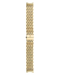 Change your watch with your outfit. Michele's link bracelet slips on the wrist to give day-to-day looks a golden touch. Change your watch with your outfit. Michele's link bracelet slips on the wrist to give day-to-day looks a golden touch.