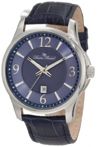 Lucien Piccard Men's 11566-03 Adamello Navy Blue Textured Dial Navy Blue Leather Watch Lucien Piccard Men's 11566-03 Adamello Navy Blue Textured Dial Navy Blue Leather Watch