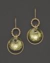 Round rosecut lemon citrine briolettes add rich sparkle to 14K yellow gold. By Nancy B.