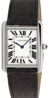 Cartier Men's W5200003 Tank Solo Silver Dial Watch Cartier Men's W5200003 Tank Solo Silver Dial Watch
