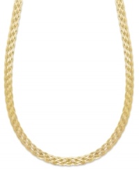 A simple touch of luxury. Giani Bernini's elegant braided necklace is crafted in 24k gold over sterling silver. Approximate length: 18 inches. A simple touch of luxury. Giani Bernini's elegant braided necklace is crafted in 24k gold over sterling silver. Approximate length: 18 inches.