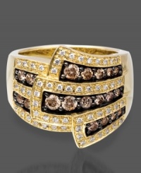 A unique wrap ring that's sure to turn heads, featuring round-cut white and chocolate diamonds (1 ct. t.w.) in a 14k gold setting. By Le Vian. Size 7. A unique wrap ring that's sure to turn heads, featuring round-cut white and chocolate diamonds (1 ct. t.w.) in a 14k gold setting. By Le Vian. Size 7.