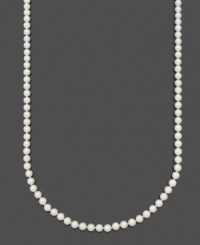 A look of timeless perfection. Pair your ensemble with Belle de Mer AA Akoya cultured pearls (6-6-1/2 mm) set in 14k gold. Approximate length: 22 inches. A look of timeless perfection. Pair your ensemble with Belle de Mer AA Akoya cultured pearls (6-6-1/2 mm) set in 14k gold. Approximate length: 22 inches.