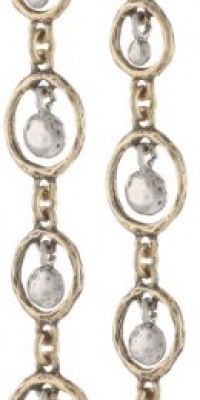 Lucky Brand Two Tone Linear Circle Earrings Lucky Brand Two Tone Linear Circle Earrings