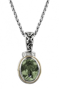Effy Jewlery Balissima Green Amethyst Diamond Pendant, 5.18 TCW Effy Jewlery Balissima Green Amethyst Diamond Pendant, 5.18 TCW