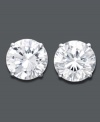 Total perfection. These stunning stud earrings feature certified, colorless diamonds (1-1/2 ct. t.w.) set in polished, 18k white gold. Approximate diameter: 6 mm.