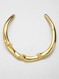 From the Miss Havisham Collection. A stunning yet simple sculpted design adds a golden gleam at the neck.GoldtoneLength, about 15Diameter, about 4.4Hinged at one sideImported From the Miss Havisham Collection. A stunning yet simple sculpted design adds a golden gleam at the neck.GoldtoneLength, about 15Diameter, about 4.4Hinged at one sideImported