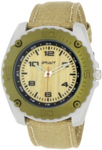 Sprout Unisex ST3003OLGYKH Eco-Friendly Corn Resin and Khaki Organic Cotton Strap Watch Sprout Unisex ST3003OLGYKH Eco-Friendly Corn Resin and Khaki Organic Cotton Strap Watch