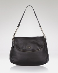 kate spade new york's black leather shoulder bag is a classically styled upgrade. Fill it with the essentials to show off your mastery of polished practicality. kate spade new york's black leather shoulder bag is a classically styled upgrade. Fill it with the essentials to show off your mastery of polished practicality.
