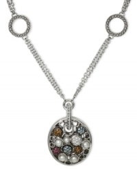 Elegance & sophistication combine on EFFY Collection's unique pendant necklace. Crafted in sterling silver, cultured freshwater pearls (3-3-1/2 mm) combine with pink tourmaline, white sapphire, citrine and blue topaz accents for added sparkle. Approximate length: 20 inches. Approximate drop: 1 inch. Elegance & sophistication combine on EFFY Collection's unique pendant necklace. Crafted in sterling silver, cultured freshwater pearls (3-3-1/2 mm) combine with pink tourmaline, white sapphire, citrine and blue topaz accents for added sparkle. Approximate length: 20 inches. Approximate drop: 1 inch.