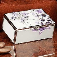 StealStreet SS-A-38109 Butterfly Jewelry Box, Creamy Lavender