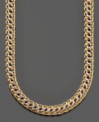 Trendy and timeless, this mesh necklace is crafted in 14k gold over sterling silver and sterling silver. Approximate length: 18 inches. Trendy and timeless, this mesh necklace is crafted in 14k gold over sterling silver and sterling silver. Approximate length: 18 inches.