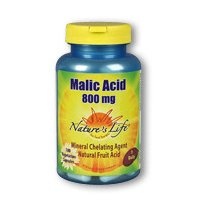 Nature's Life Malic Acid , 800 Mg, Mineral Chelating Agent, 250 Veg Capsules Nature's Life Malic Acid , 800 Mg, Mineral Chelating Agent, 250 Veg Capsules