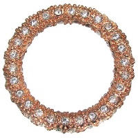 Beadelle Crystal 30mm Round Pave Ring - Rose Gold Plated Pendant Link (1) Beadelle Crystal 30mm Round Pave Ring - Rose Gold Plated Pendant Link (1)