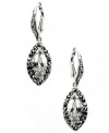 Diminutive, yet dramatic. Judith Jack's marquise-shaped drop earrings present a sparkling mix of marcasite and cubic zirconia (3-1/2 ct. t.w.). Lever backing and setting crafted in sterling silver. Approximate drop: 1-1/5 inches.