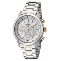 Seiko Men's SSB043 Two Tone Stainless Steel Analog with Silver Dial Watch Seiko Men's SSB043 Two Tone Stainless Steel Analog with Silver Dial Watch