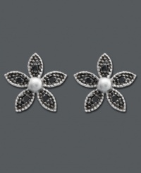 Bonus Buy: Black Diamond Accent Flower Earrings Just $79 with any jewelry purchase (Reg. $250). Earrings are crafted in 14k white gold with black diamond-accented flower petals. Approximate diameter: 1/4 inch. Bonus Buy: Black Diamond Accent Flower Earrings Just $79 with any jewelry purchase (Reg. $250). Earrings are crafted in 14k white gold with black diamond-accented flower petals. Approximate diameter: 1/4 inch.