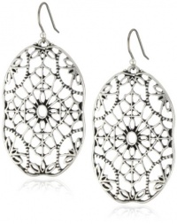 Lucky Brand Metal Silver-Tone Openwork Filegree Earrings Lucky Brand Metal Silver-Tone Openwork Filegree Earrings