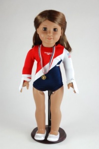 Gymnastics Set with Velcro Back for 18 Inch Dolls Including the American Girl Line