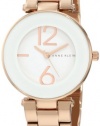 Anne Klein Women's AK/1074WTRG White Dial Rose Gold Tone Bracelet Watch