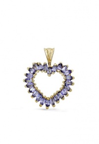 Effy Jewlery 14K Yellow Gold Tanzanite Heart Pendant, 1.92 TCW Effy Jewlery 14K Yellow Gold Tanzanite Heart Pendant, 1.92 TCW