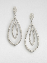 A delicate and chic piece encrusted in pavé crystals. CrystalsRhodium-plated brassLength, about 2.37Post backImported A delicate and chic piece encrusted in pavé crystals. CrystalsRhodium-plated brassLength, about 2.37Post backImported