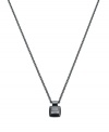 Perfect style for the metrosexual male. This simple square pendant is crafted in black ceramic and strung on a black ion-plated stainless steel chain. Approximate length: 19 inches. Approximate drop: 1 inch.