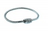 Designer Inspired Flexible Cable Bracelet with Pave Center Band