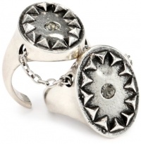 House of Harlow 1960 Silver-Plated Double Metal Sunburst Ring, Size 8 House of Harlow 1960 Silver-Plated Double Metal Sunburst Ring, Size 8