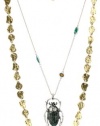 Lucky Brand Into The Wild Gold-Tone Scarab Double Necklace